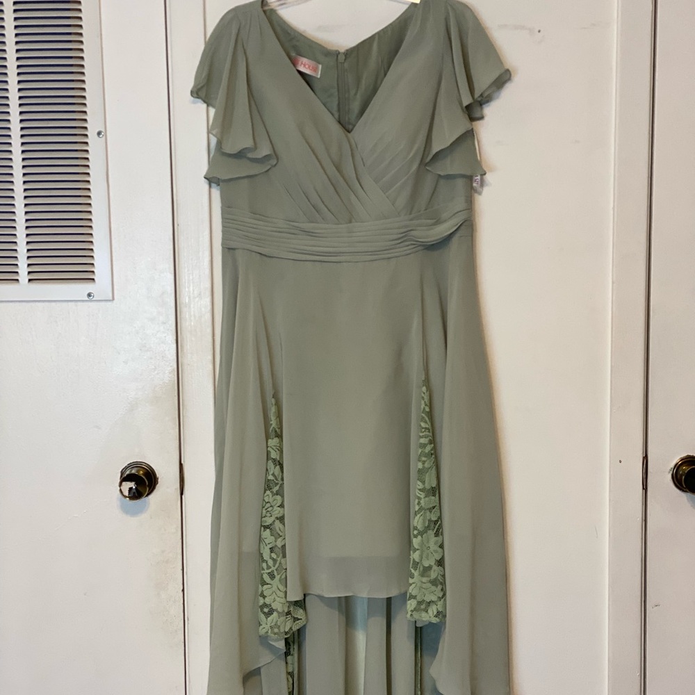 Sage green Hi-low formal dress